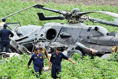 कोलम्बिया सेनाको हेलिकप्टर दुर्घटना हुँदा नौ सैनिकको मृत्यु       